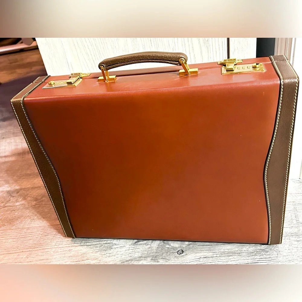 Mark Cross Vintage leather Briefcase New with dust bag